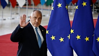 Boyko Borissov outside of the European Council