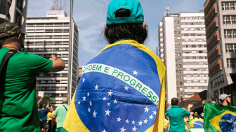 Child with Brazilian Flag