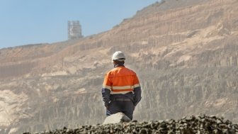 African Worked in an Open Pit Diamond Mine