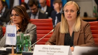 Finland’s Minister for Foreign Affairs Elina Valtonen outlining the country’s priorities as the incoming OSCE Chair-in-Office for 2025 to the Permanent Council, 19 September, 2024