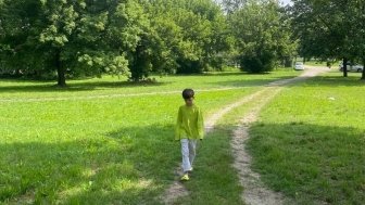 Child on road