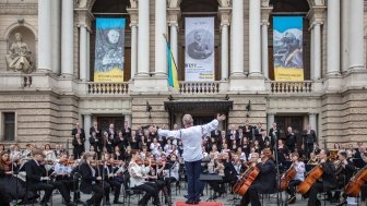 Outdoor concert near Lviv