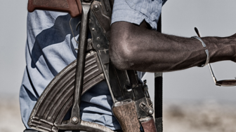 Danakil, Ethiopia guard with rifle