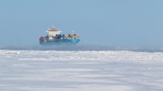 Container Ship in the Arctic