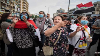 Iraqi women protest