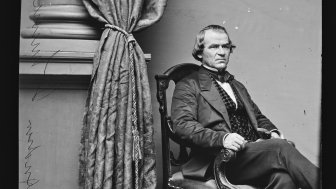 Black & white photograph of Andrew Johnson