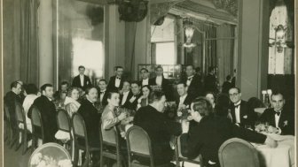 George Balanchine with the Ballets Russes de Monte Carlo at the Hotel de Paris, 1933. Jerome Robbins Dance Division, New York Public Library for the Performing Arts, https://digitalcollections.nypl.org/items/790f2319-c703-9f5b-e040-e00a18065a41