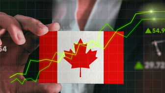 Canada Flag and Stocks