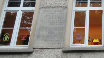 Inscription at Polish school for North Korean orphans