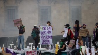 Women's protest "for those who could not be here" in Mexico