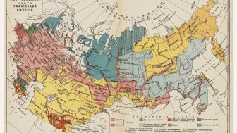 ethnographic map of the Russian empire in 1914