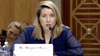 Margaret Myers testifying before the Senate Foreign Relations Committee