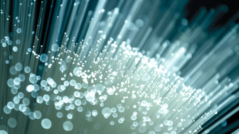 Close up of fiber optics