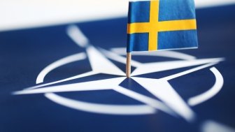 Swedish flag and NATO flag