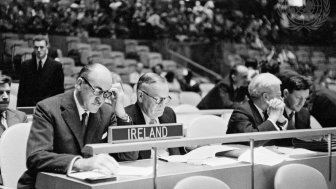 Frank Aiken at the UNGA in September 1957