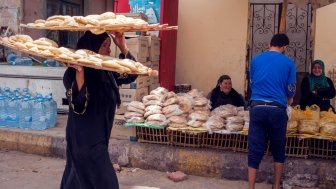 woman bread