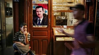 Portrait of al-Assad in Damascus, Syria