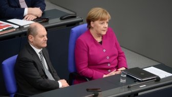 Angela Merkel and Olaf Scholz