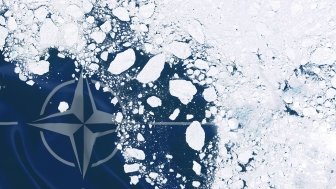 NATO Logo with Ice