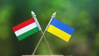 Hungarian and Ukrainian flags