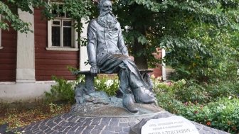 Monument to Peter Kropotkin in Dmitrov, Russia