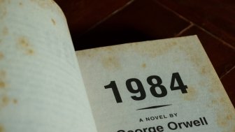 Half title of George Orwell's 1984