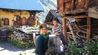 Himachal Pradesh, India - July, 2021: The people of India. A typical scene from the indigenous villages in the Himalayas.