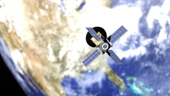 micro satellite called CUBESAT 3D rendering