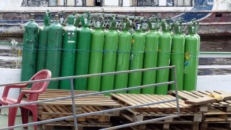 Oxygen Cylinders in Manaus - Amazon, Brazil