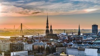 Riga, Latvia panoramic shot