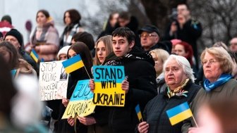 Stand With Ukraine rally in Latvia