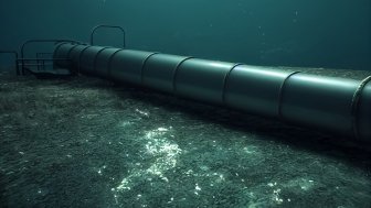 Photo of pipeline on seabed