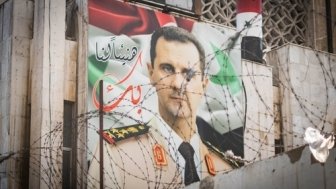 A Poster of President Bashar Al Assad in Damascus