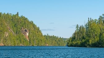 Canada US Nature Border in Minnesota and Ontario