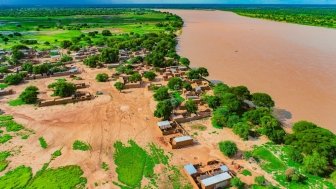 Flooded rice fields in Chad