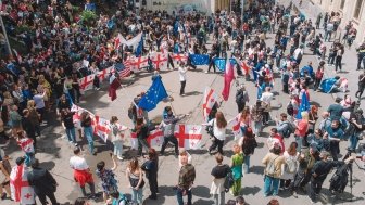 Protest in Tbilisi Georgia