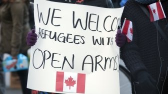 Refugees Welcome Sign Canada