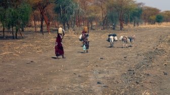 Women Carrying Earthenware vessels in Sudan