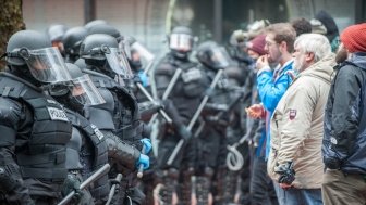 Black Lives Matter protest in downtown Portland, 2017