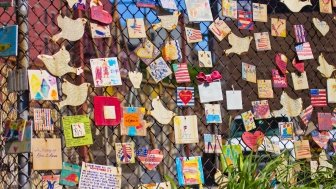 9/11 Tiles in Greenwich Village