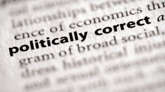 Selective text of words "politically correct"