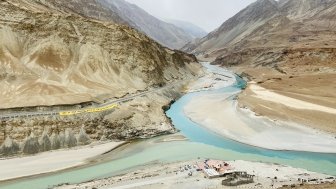 Indus River confluence Zanskar