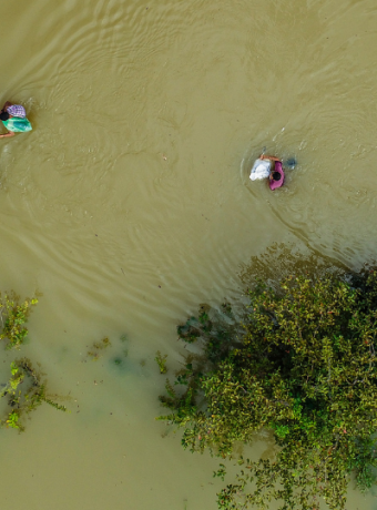 Flooded road in Central America