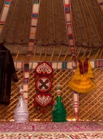 interior of Kazakhstan yurt