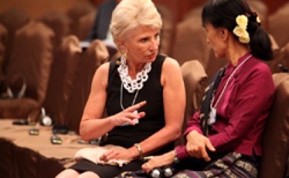 Jane Harman and Aung San Suu Kyi 