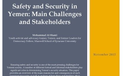 Safety and Security in Yemen: Main Challenges and Stakeholders