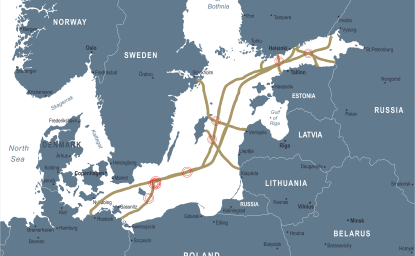 Baltic sea cable break map