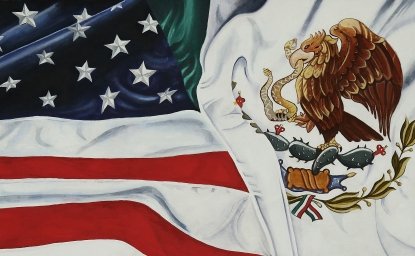 U.S. & Mexico Flags