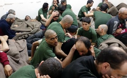 ISIS members in SDF prison in Syria