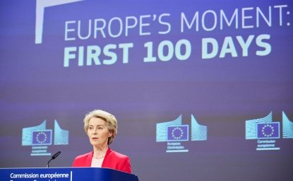 Von der Leyen speaks at 100 day conference